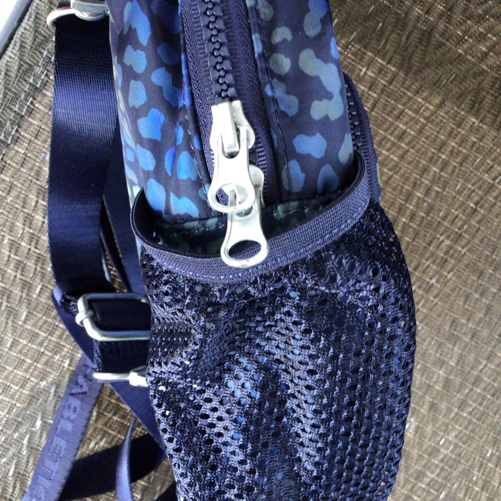 Fabletics Blue Leopard Nylon Mini Sport Backpack - Picture 3 of 7